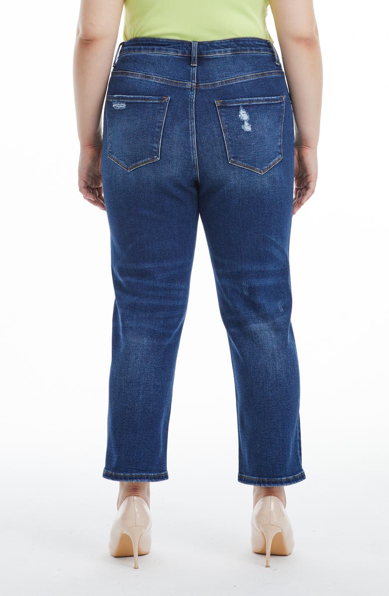 Bayeas High Waist Ankle Tapered Mom Jeans, Alternate, color, Bluebell