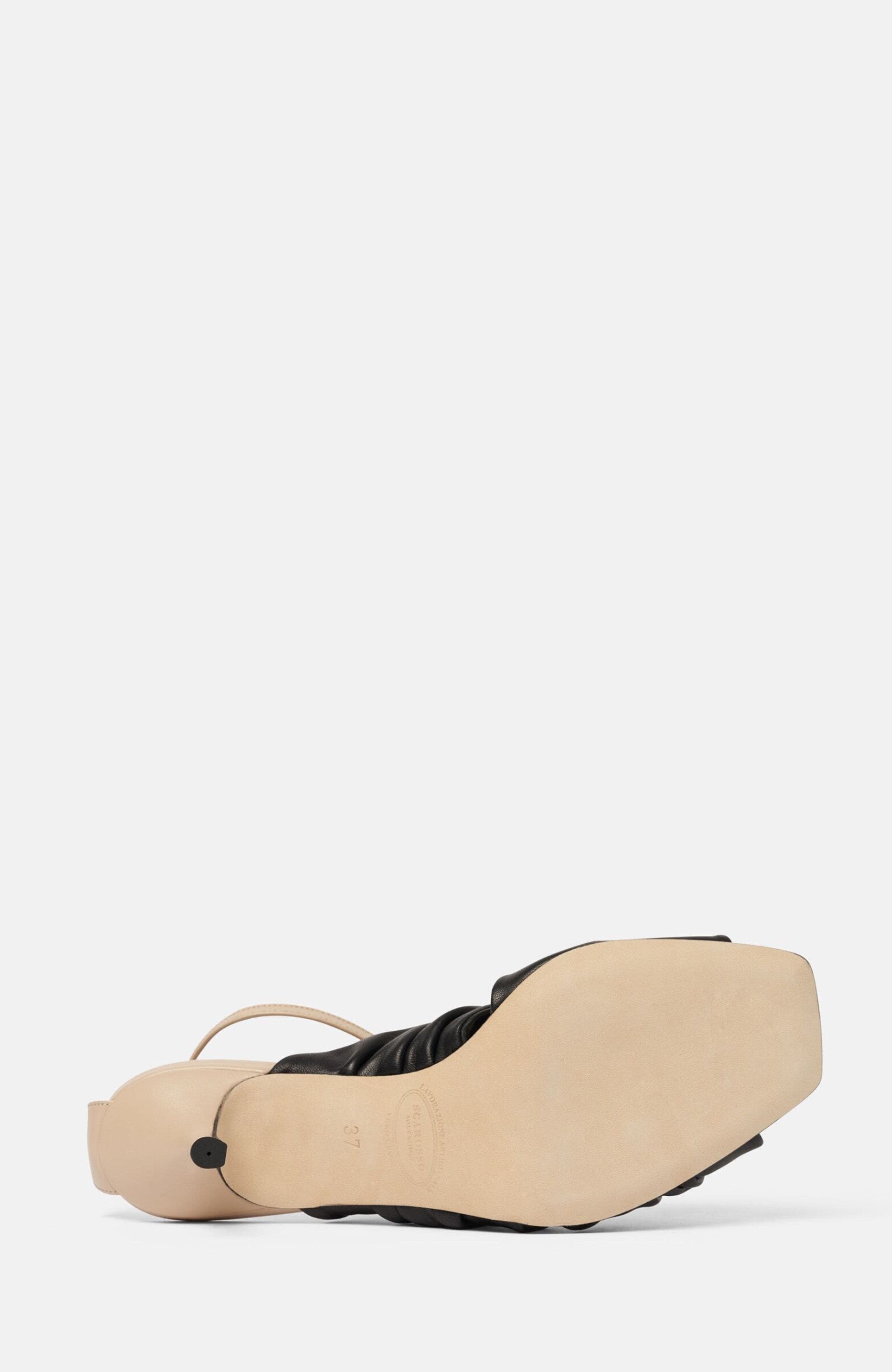 SCAROSSO Knot Sandals, Alternate, color, Black - Calf