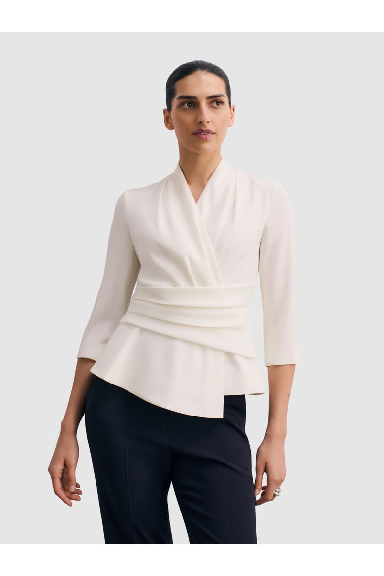 Clever Crepe Belleville Blouse, Main, color, White