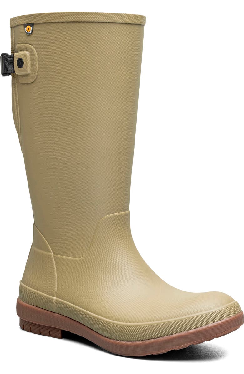 Bogs Amanda II Tall Waterproof Adjustable Calf Rain Boot, Main, color, Rustic Green
