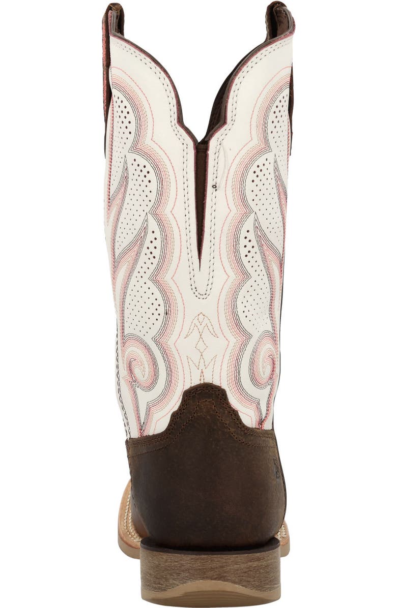 DURANGO Women's White Ventilated Western Boot, Alternate, color, Trail Brown And White