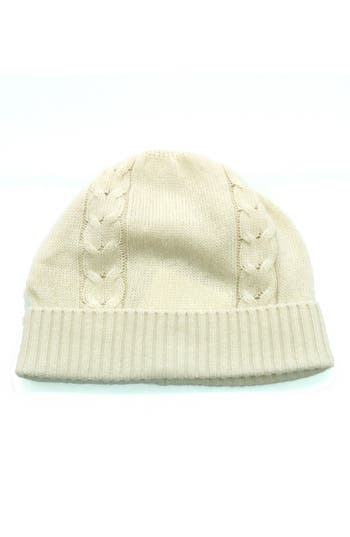 Portolano Cable Knit Cuff Beanie In Neutral