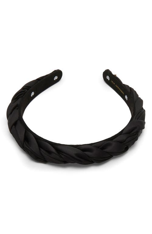 Lele Sadoughi Juliet Satin Headband In Black