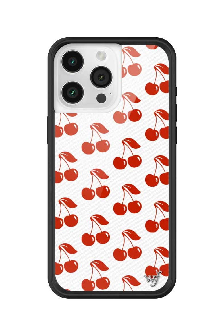 American Cherries iPhone Case, Alternate, color, White