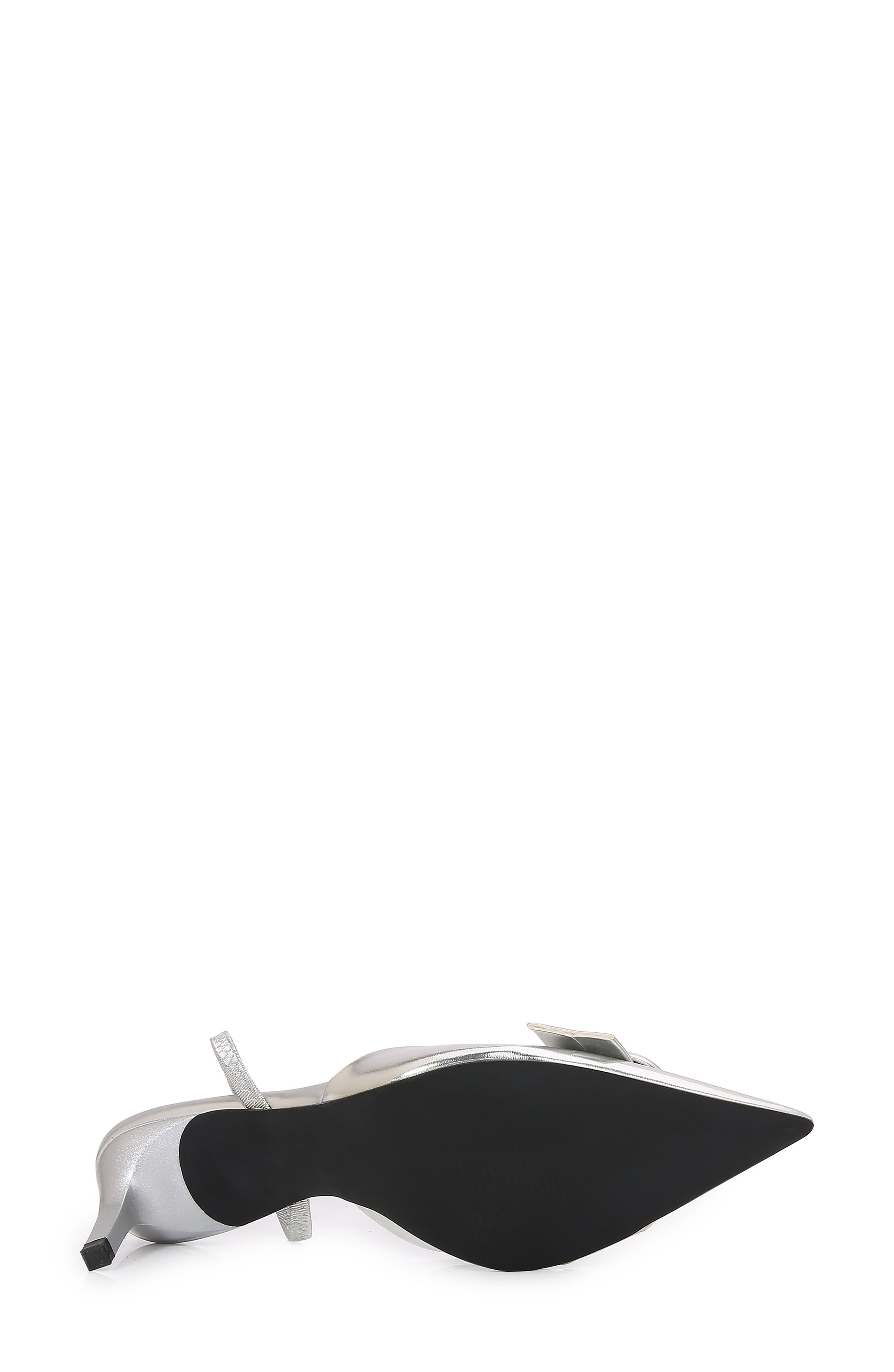 Chiara Buckle Slingback Pump, Alternate, color, SILVER
