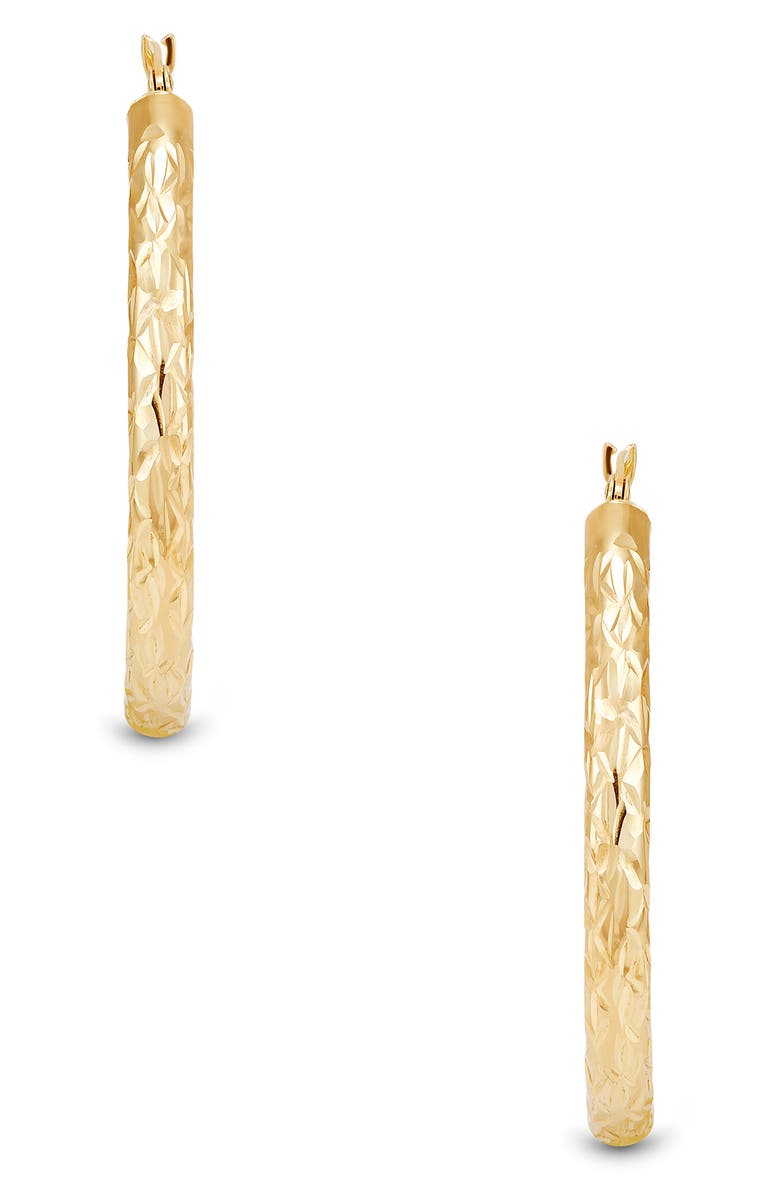 Frankie & Zoe Oval Hoop Earrings, Alternate, color, Yellow Gold