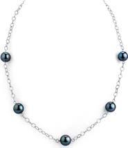 The Pearl Source Tahitian South Sea Round Pearl Tincup Necklace