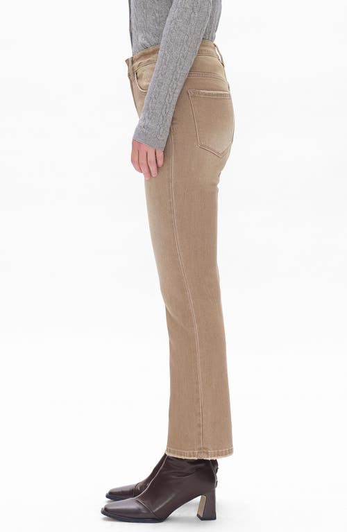 Shop Bayeas High Waist Crop Flare Jeans In Vintage Khaki
