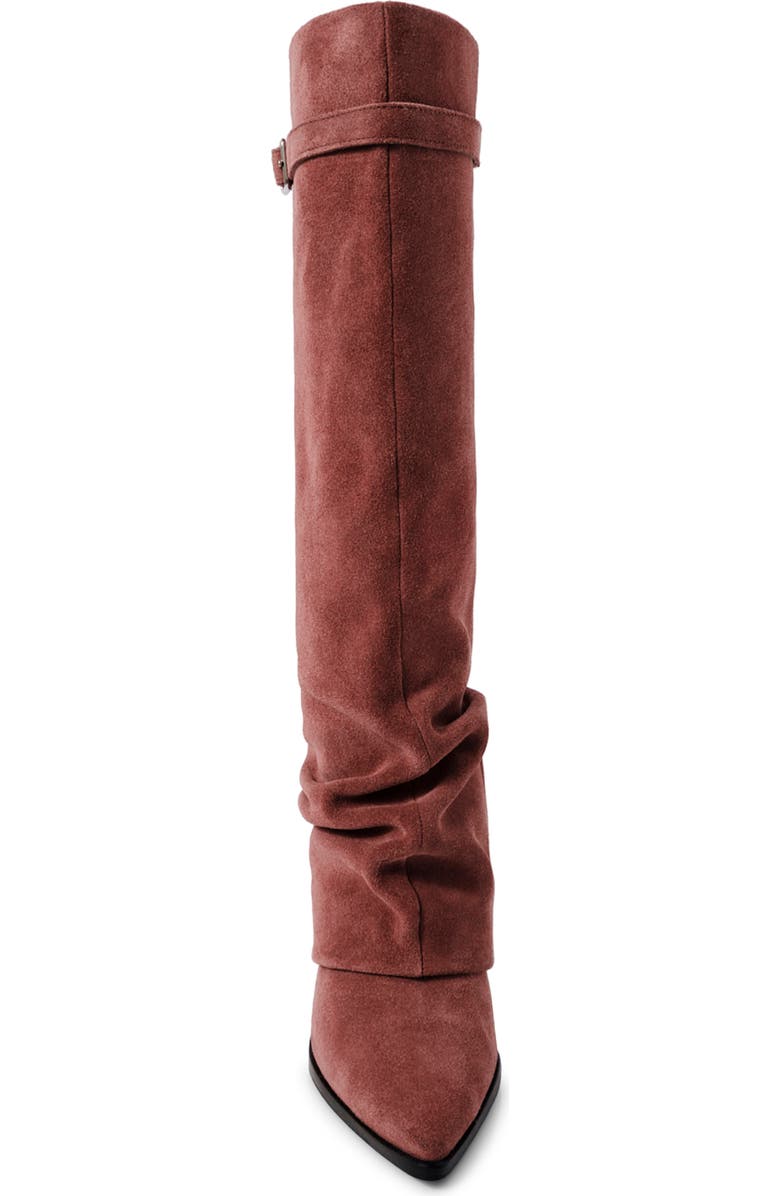 Free People Felicity Foldover Shaft Pointed Toe Knee High Boot, Alternate, color, Mauve Suede