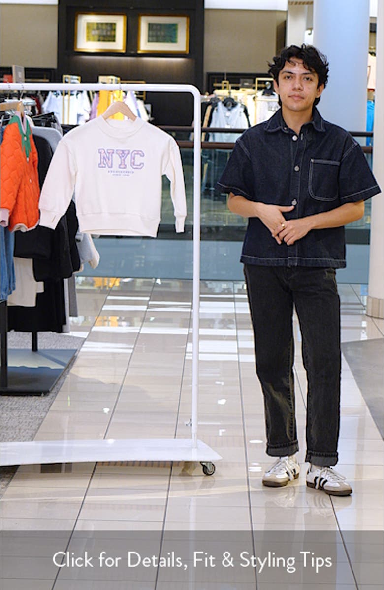 Kids' NYC Appliqué Graphic Sweatshirt, sales video thumbnail