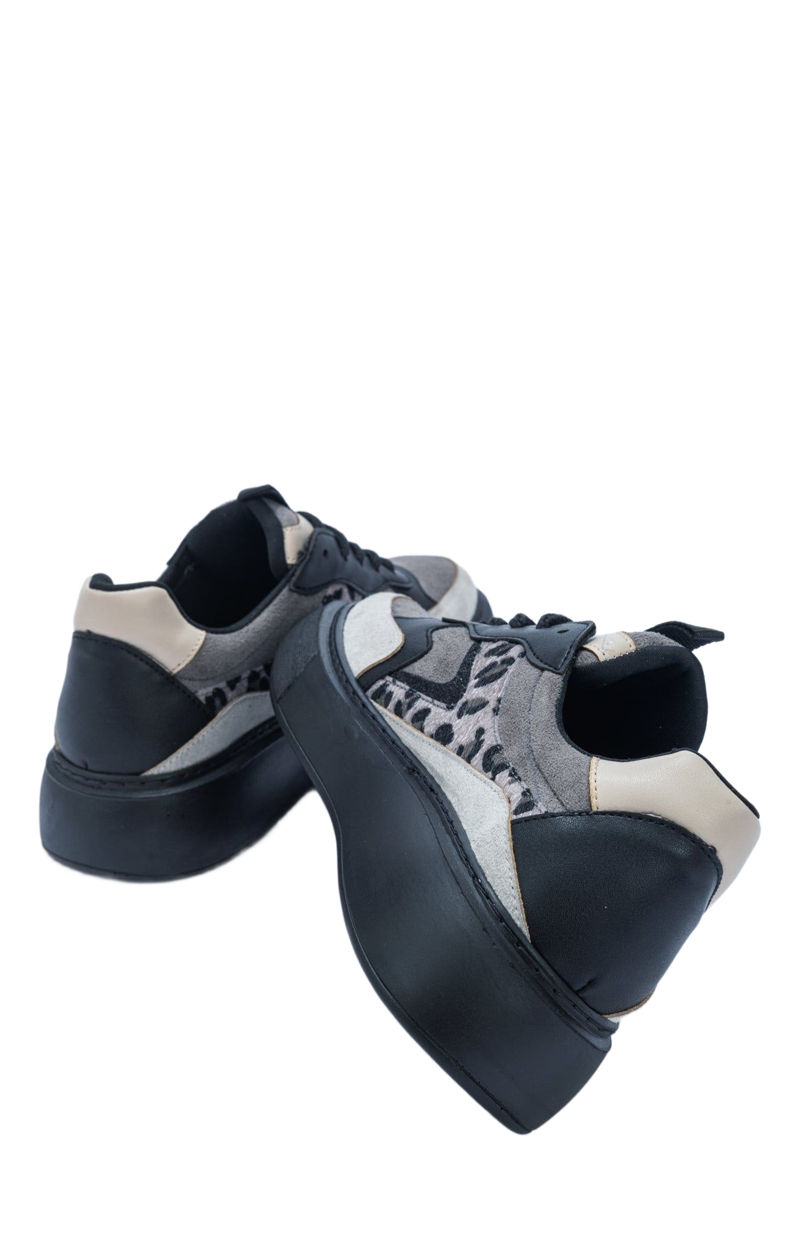 Prologue Shoes Ida Platform Fashion Sneakers, Alternate, color, Black