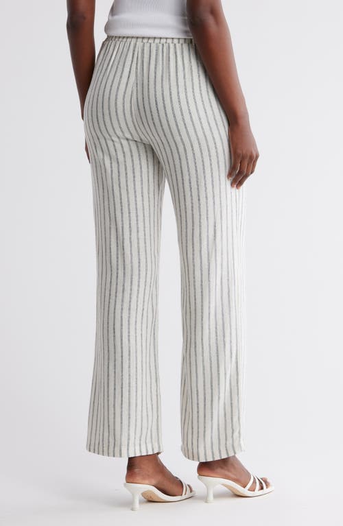 Ellen Tracy Wide Leg Linen-blend Pant In White