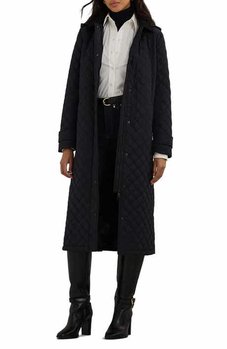 Lauren Ralph Lauren Quilted Hooded Long Coat