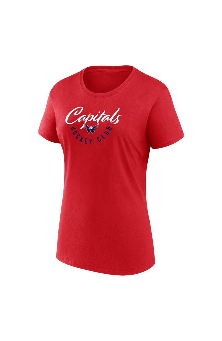 FANATICS Women's Fanatics Branded Red Washington Capitals Long and Short Sleeve Two-Pack T-Shirt Set, Alternate, color, Red