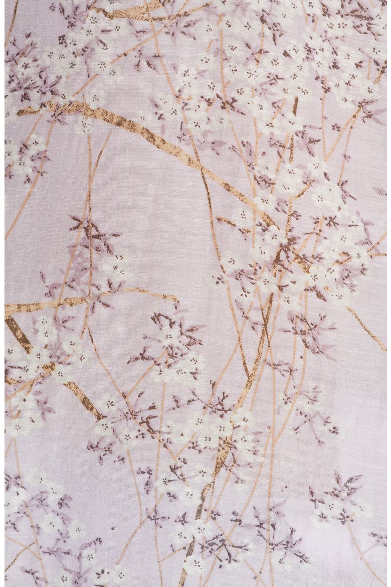Cherry Blossom Cotton & Silk Crop Pajamas, Alternate, color, LILAC