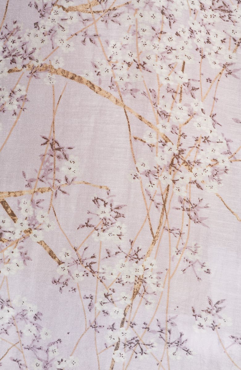 Papinelle Cherry Blossom Cotton & Silk Crop Pajamas, Alternate, color, 