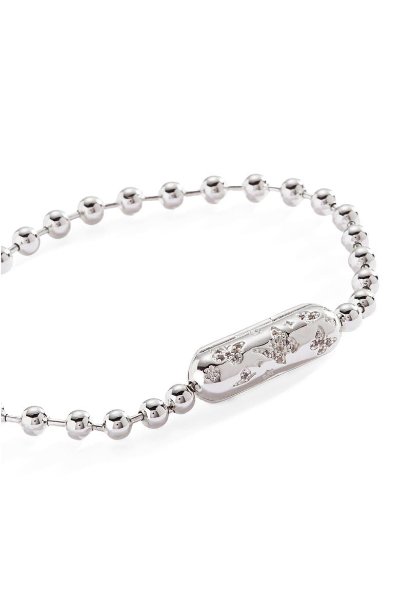 Alex and Ani Ball Chain Barrel Closure Bracelet with Butterflies, Alternate, color, 