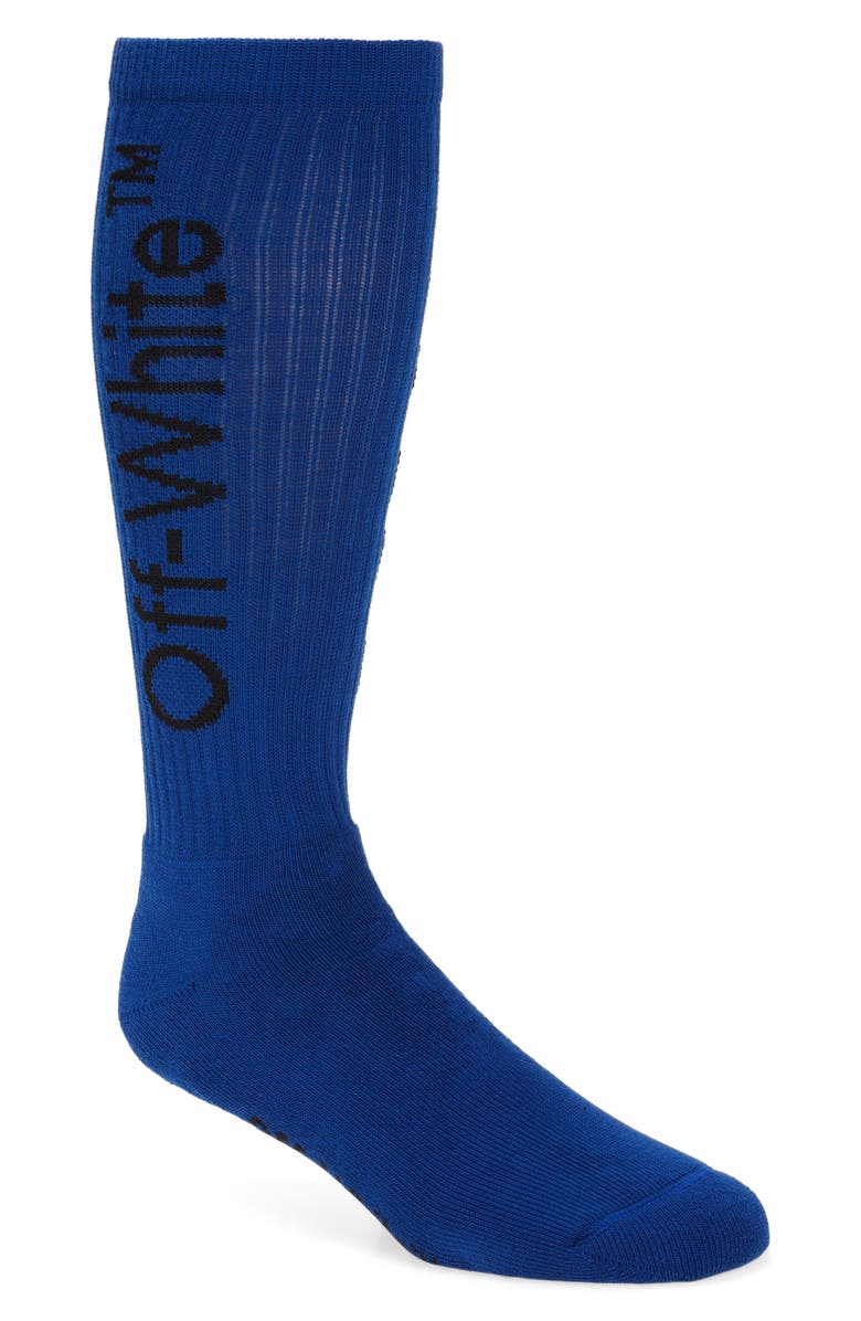 Off-White Arrow Cotton Blend Crew Socks, Main, color, 