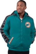 STARTER Men's Starter Aqua Miami Dolphins Thursday Night Gridiron Full-Zip Hoodie Jacket