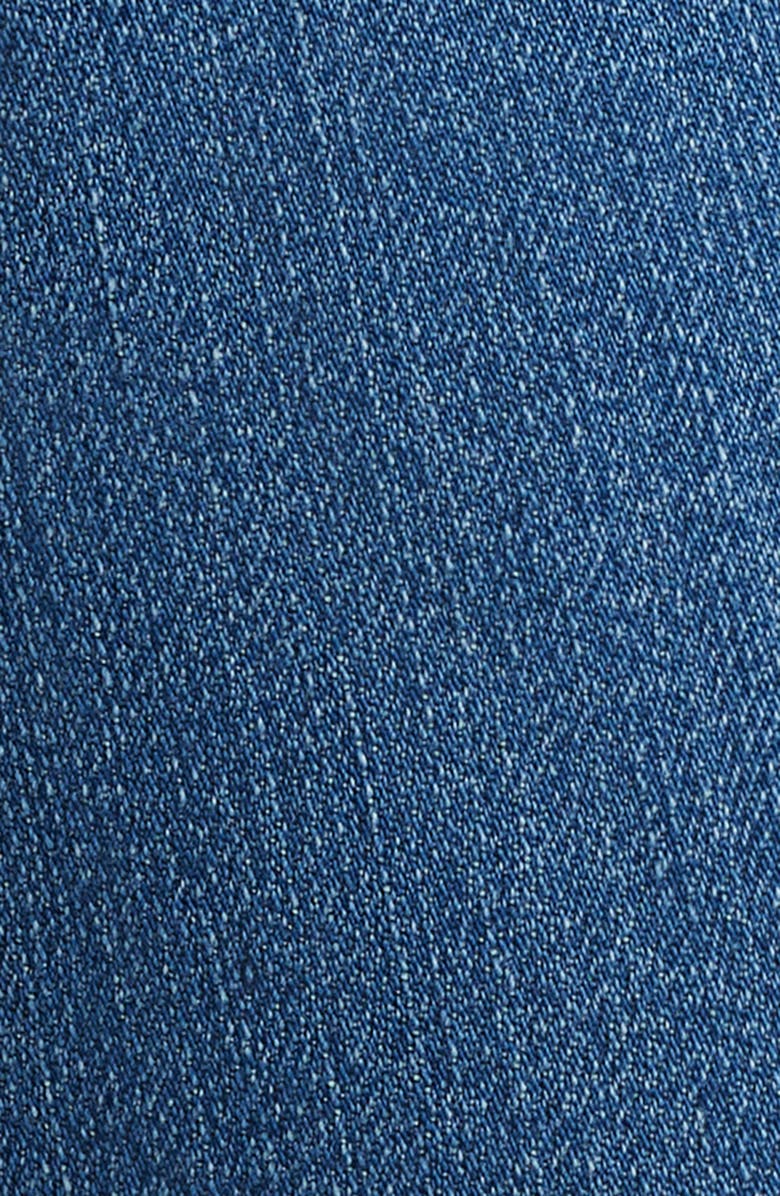 1822 Denim High Waist A-Line Mid Thigh Denim Shorts, Alternate, color, Iman