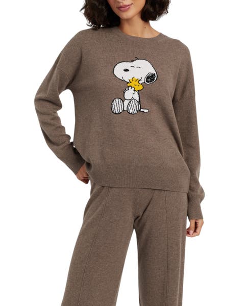 Wool-cashmere Snoopy & Woodstock Sweater