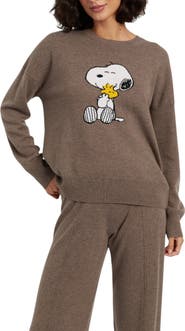 Chinti & Parker Wool-cashmere Snoopy & Woodstock Sweater