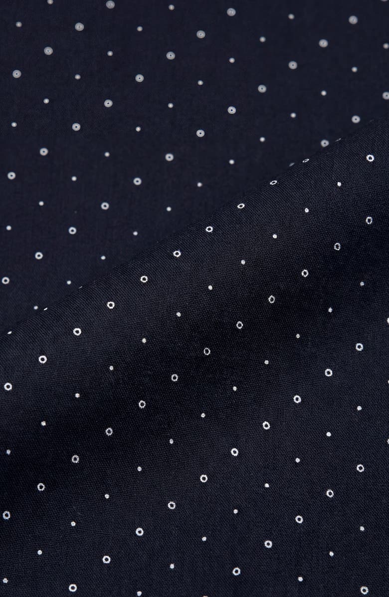 Report Collection Geometric Print 4-Way Stretch Short Sleeve Button-Up Shirt, Alternate, color, Navy