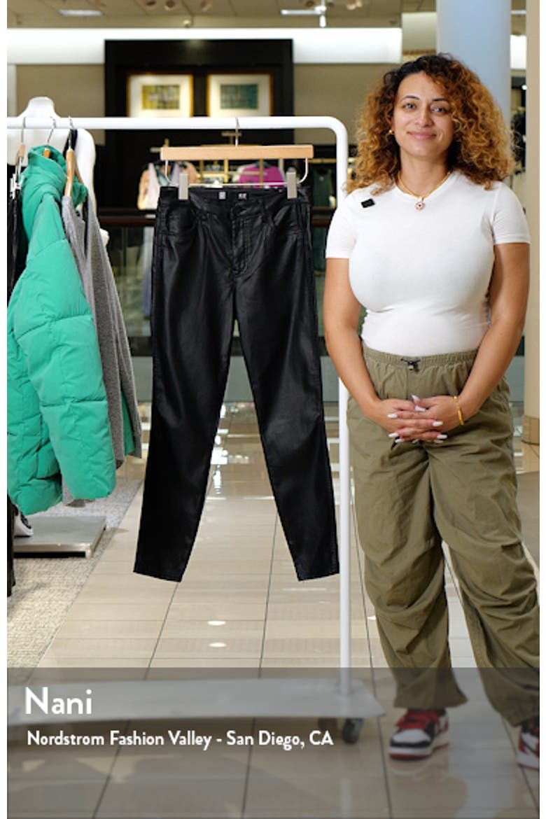 Donna Coated High Waist Ankle Skinny Jeans video