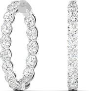 Everlee Double Oval Lab Diamond Hoop Earrings in 14K