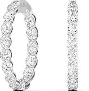 Everlee Double Oval Lab Diamond Hoop Earrings in 14K