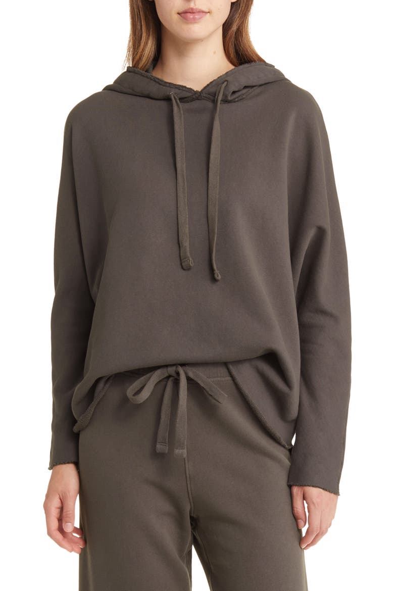 Kane Fleece Capelet Hoodie, Main, color, STEEL GREY