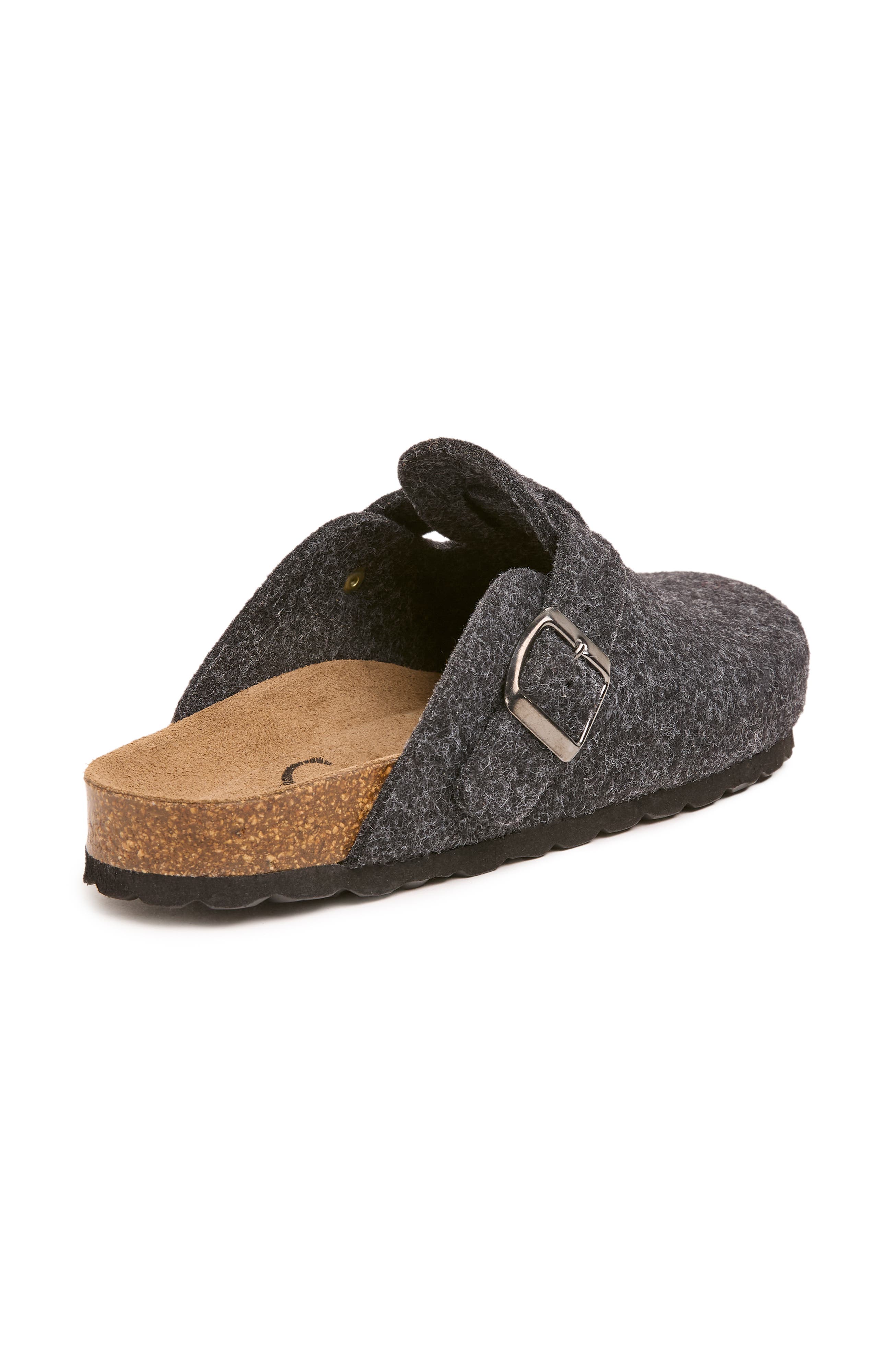 Celtic & Co. Felt Buckle Clog, Alternate, color, Charcoal