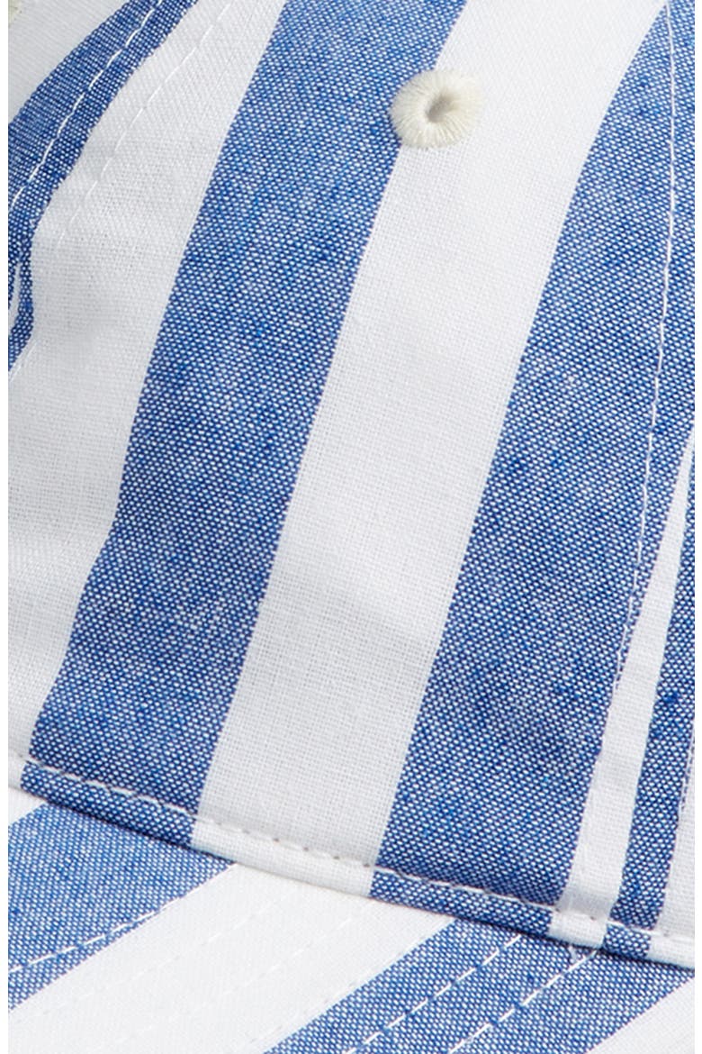 Cassis Stripe Cotton Baseball Cap, Alternate, color, CHAMBRAY