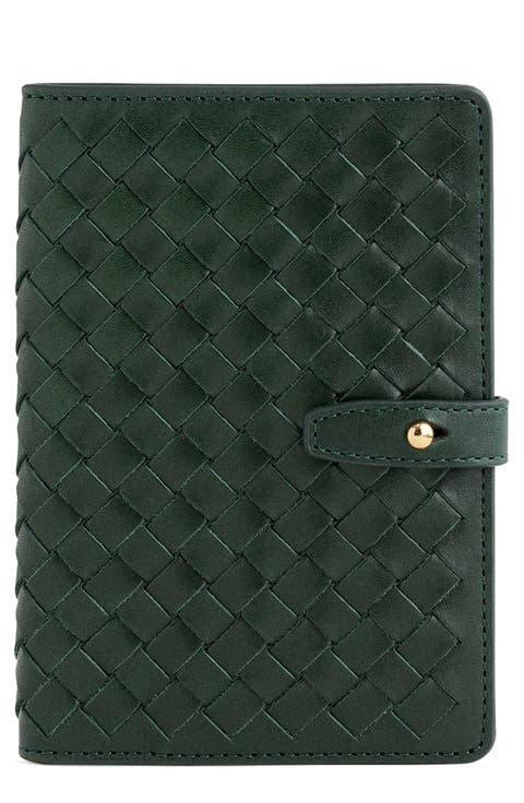 Woven Leather Passport Case