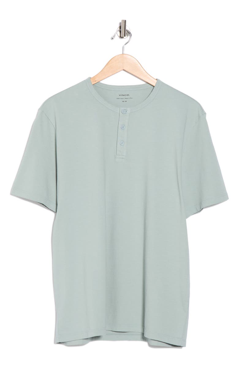 Vince Short Sleeve Henley, Alternate, color, Washed Marina