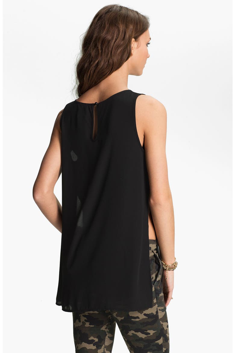Split Side Tank, Alternate, color, BLACK