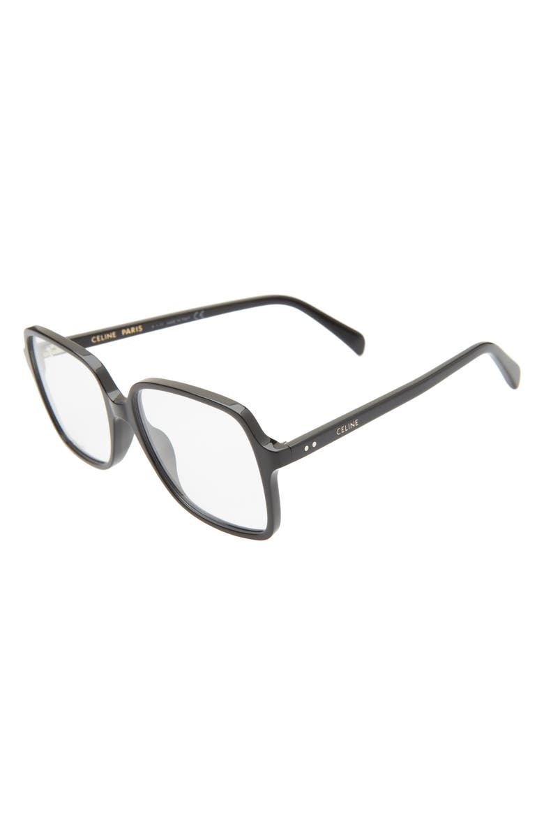 CELINE 55mm Square Optical Glasses, Alternate, color,