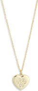 Leith Paw Print Heart Pendant Necklace