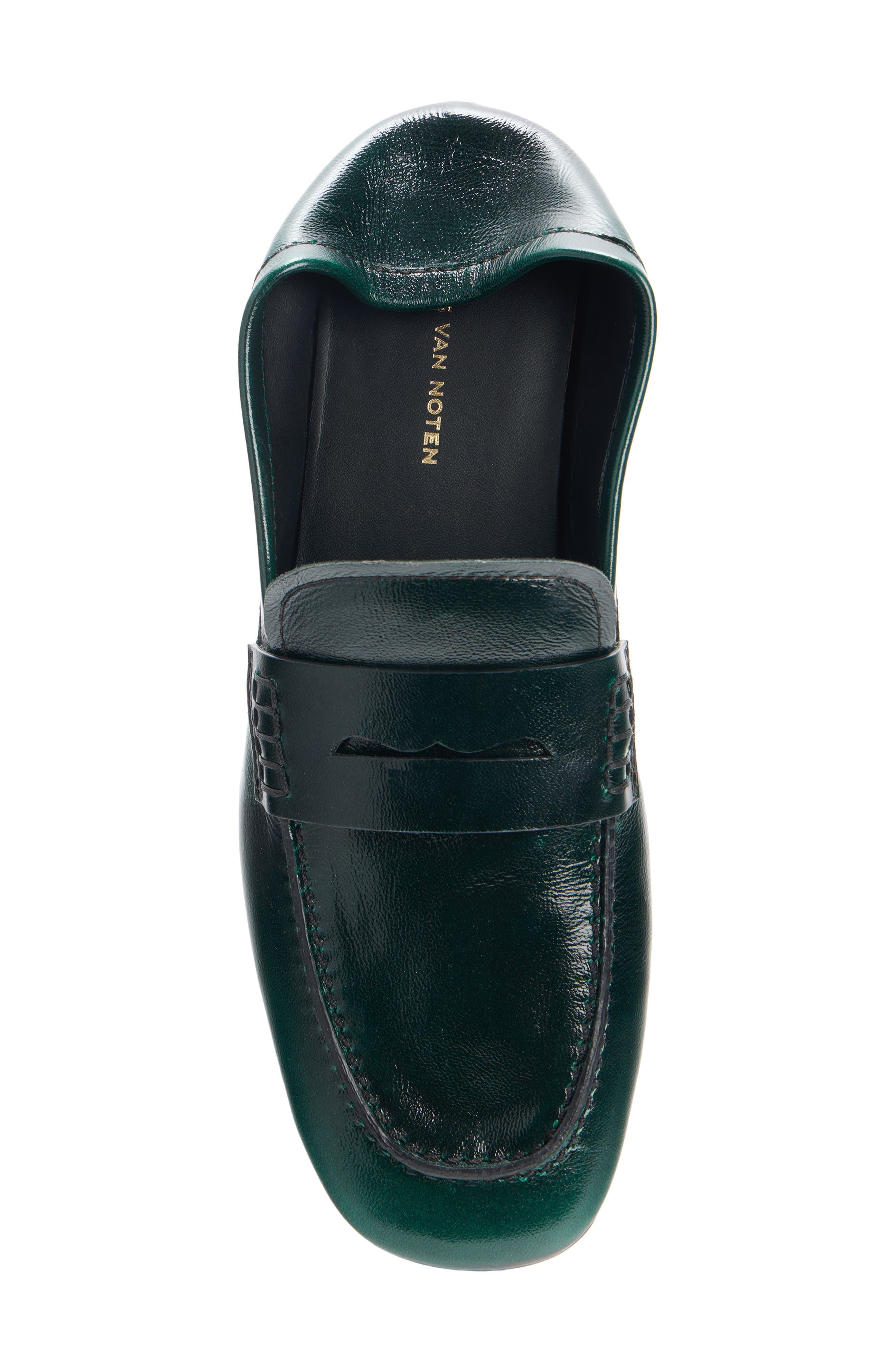Dries Van Noten Soft Penny Loafer, Alternate, color, Emerald