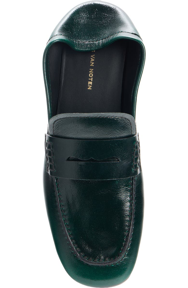 Dries Van Noten Soft Penny Loafer, Alternate, color, Emerald