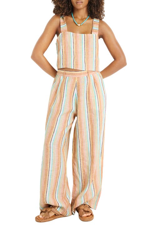 Tallows Crop Linen Cover-Up Top