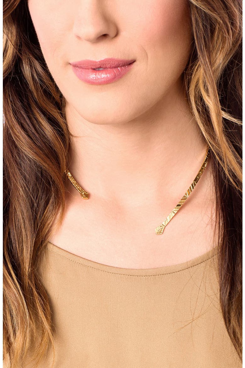 'Mara' Collar Necklace, Alternate, color, GOLD