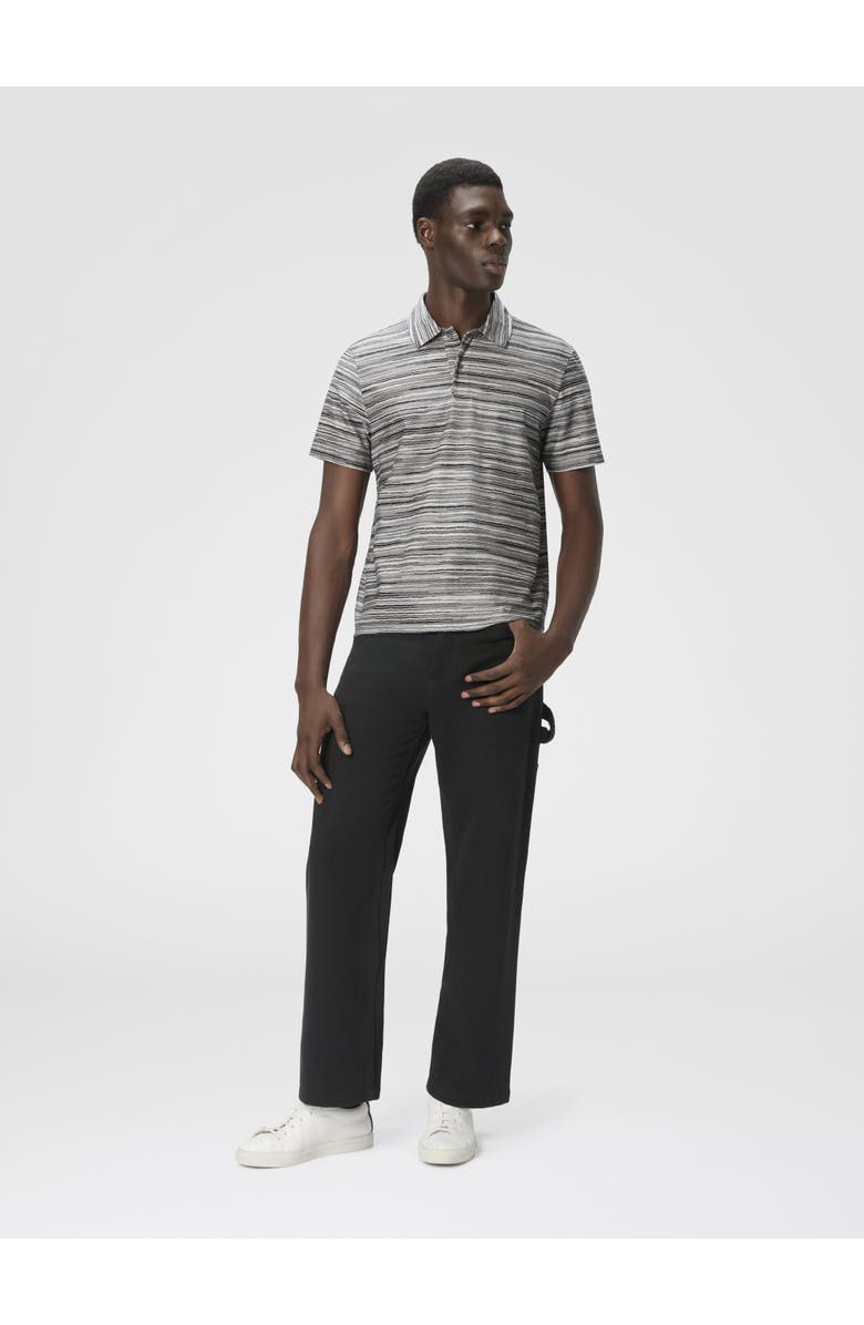 Missoni Short Sleeve Polo In Flame Jersey, Alternate, color, Grey