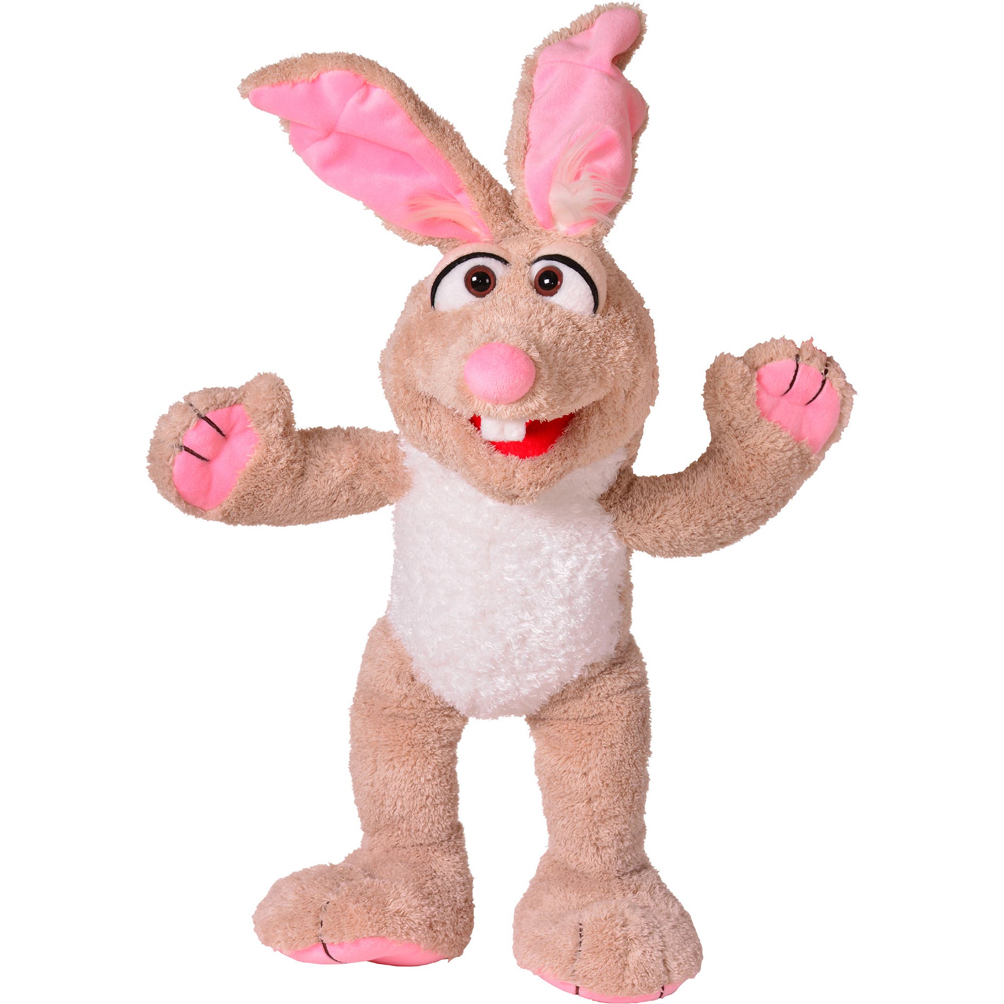Living Puppets Herbie II The Big Rabbit 24 Inch Plush Hand Puppet in Pink 