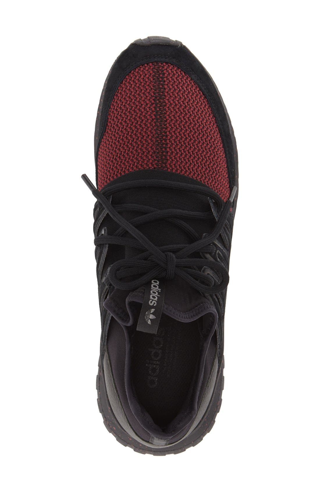 'Tubular Radial' Sneaker, Alternate, color, CORE BLACK/ BURGUNDY