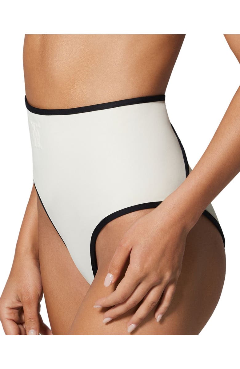 Kiki de Montparnasse Contraste HW Bikini Bottom, Alternate, color, Ecru/Black