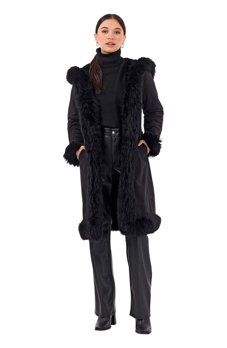 GORSKI Reversible Shearling Lamb Hooded Jacket, Alternate, color,