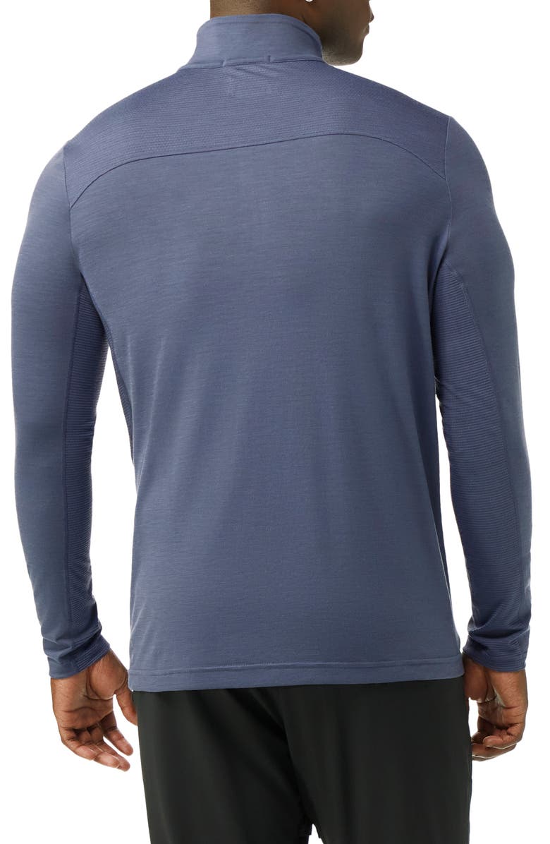 Smartwool Active Mesh Performance Quarter Zip Pullover, Alternate, color, Nightfall Blue