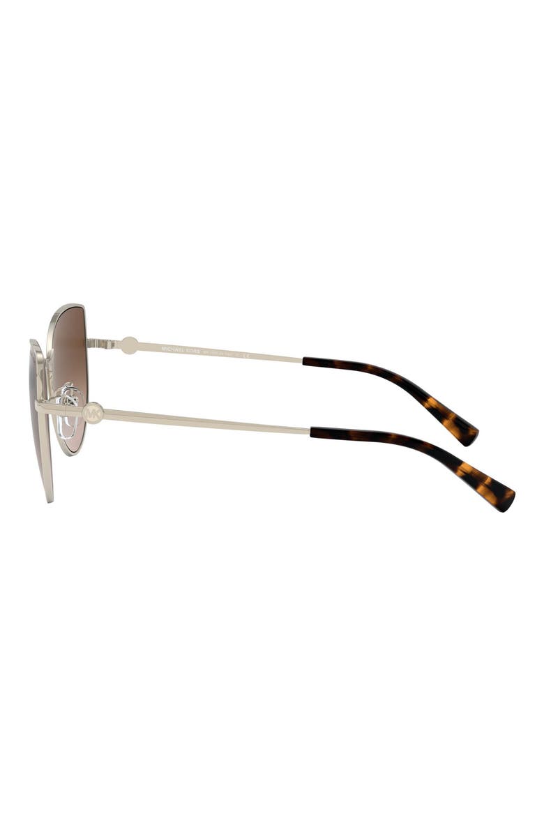 58mm Cat Eye Sunglasses, Alternate, color, LIGHT GOLD/ BROWN SMOKE