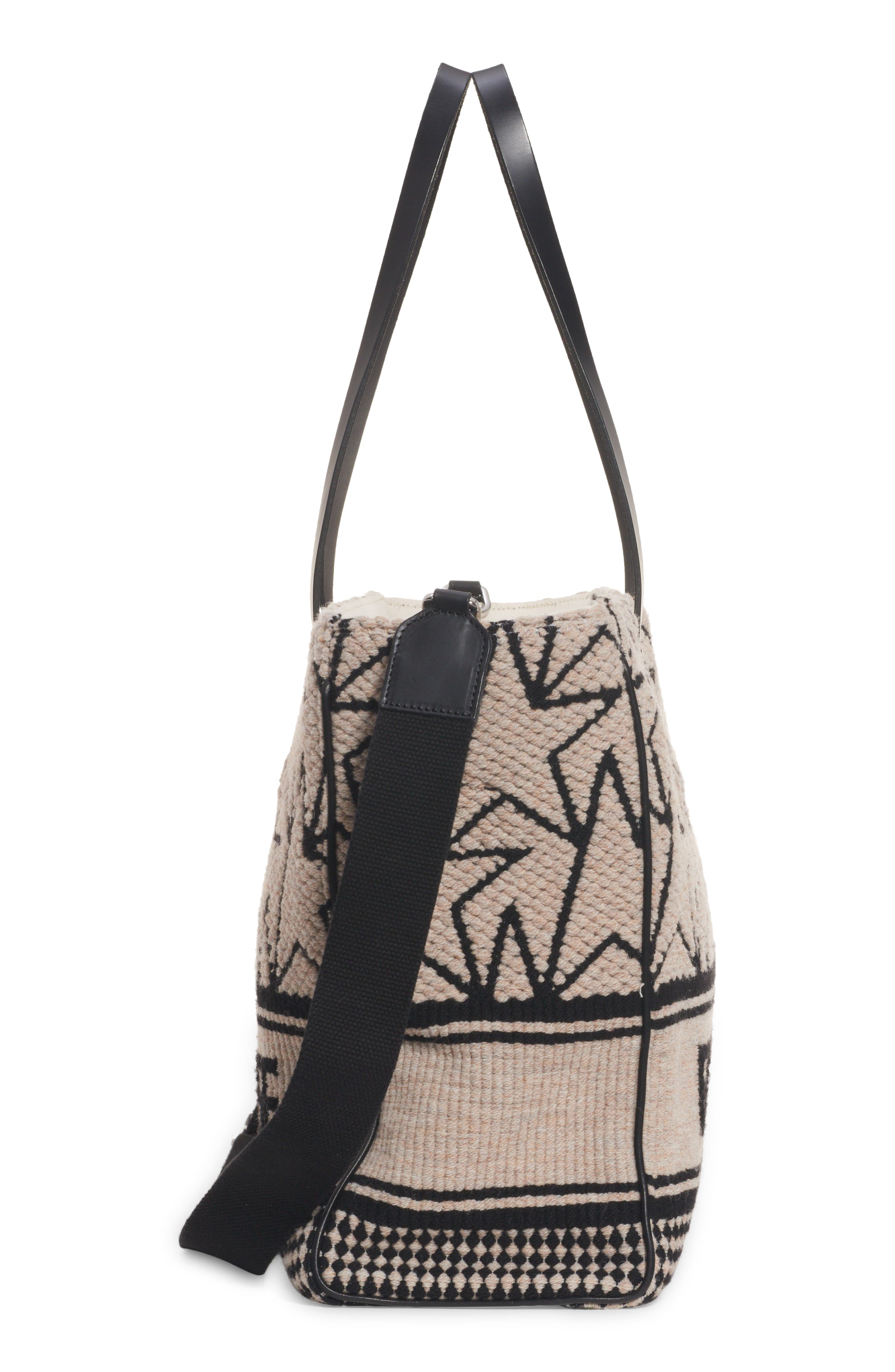 Golden Goose California East/West Wool Blend Knit Tote, Alternate, color, 